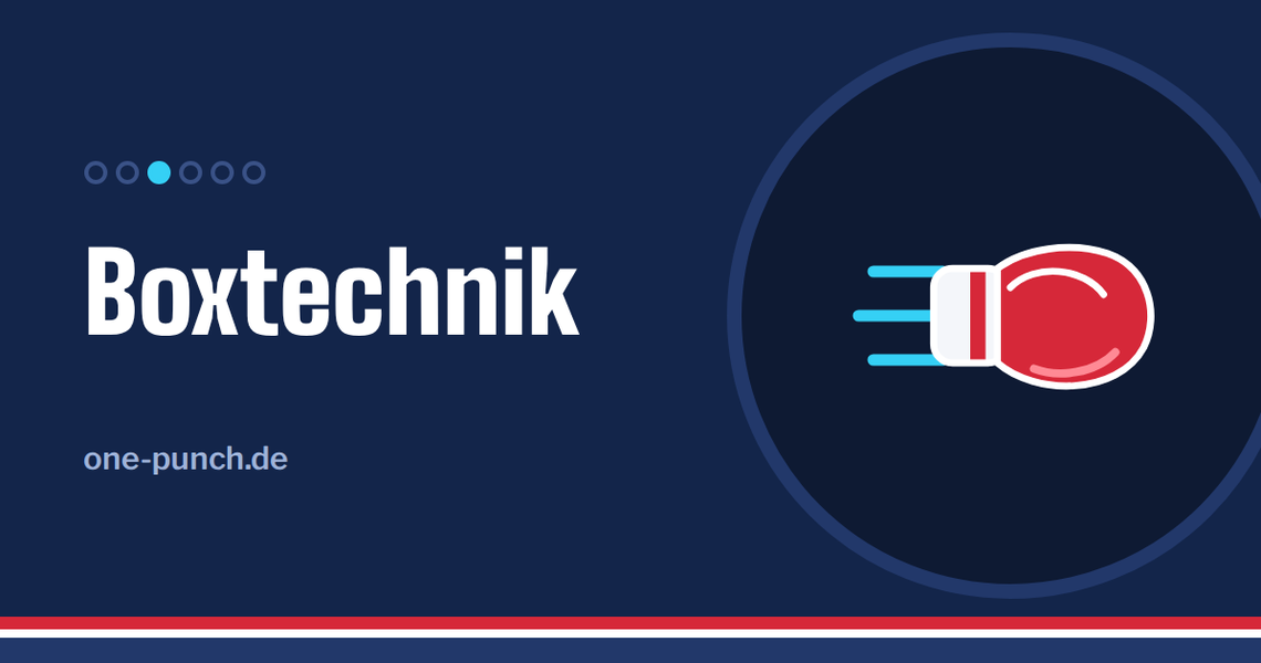Grafik: Boxhandschuh beim geraden Schlag